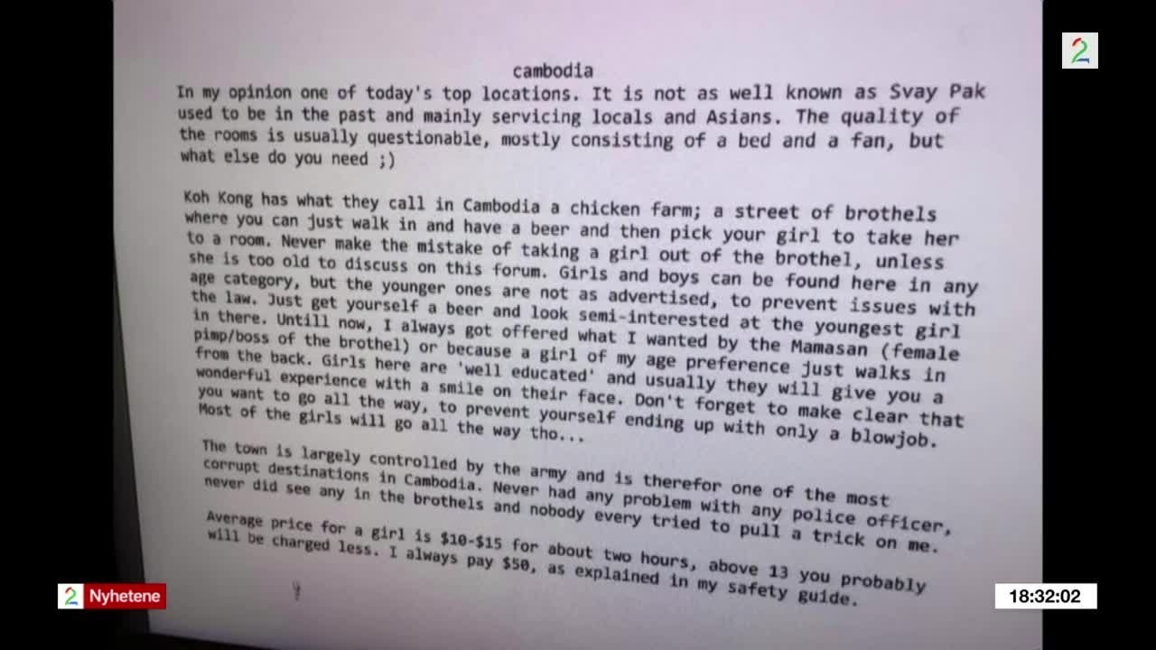 Politiet mener dette er «reiseguide» for pedofile