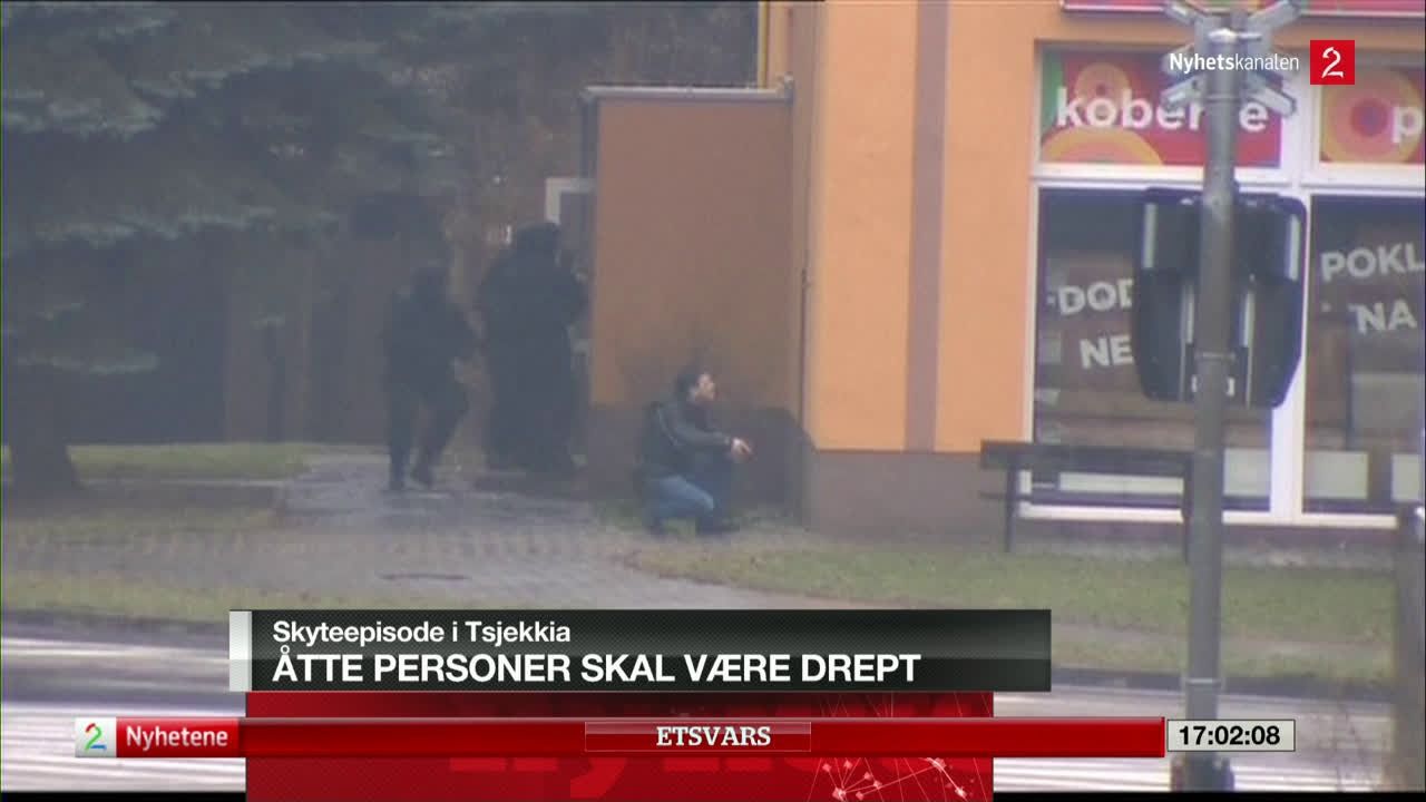 Minst åtte drept i skytedrama i Tsjekkisk restaurant