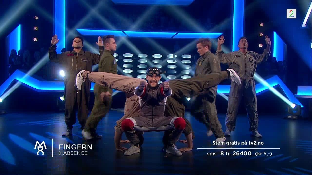 Thomas «Fingern» Gullestad og Absence danser andre dans i «Mitt dansecrew»