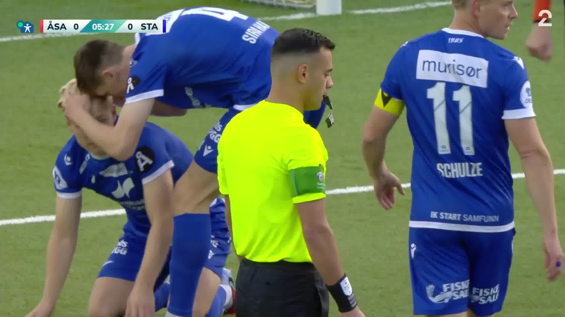6’ - Gult kort til Magnus Rugland Ree