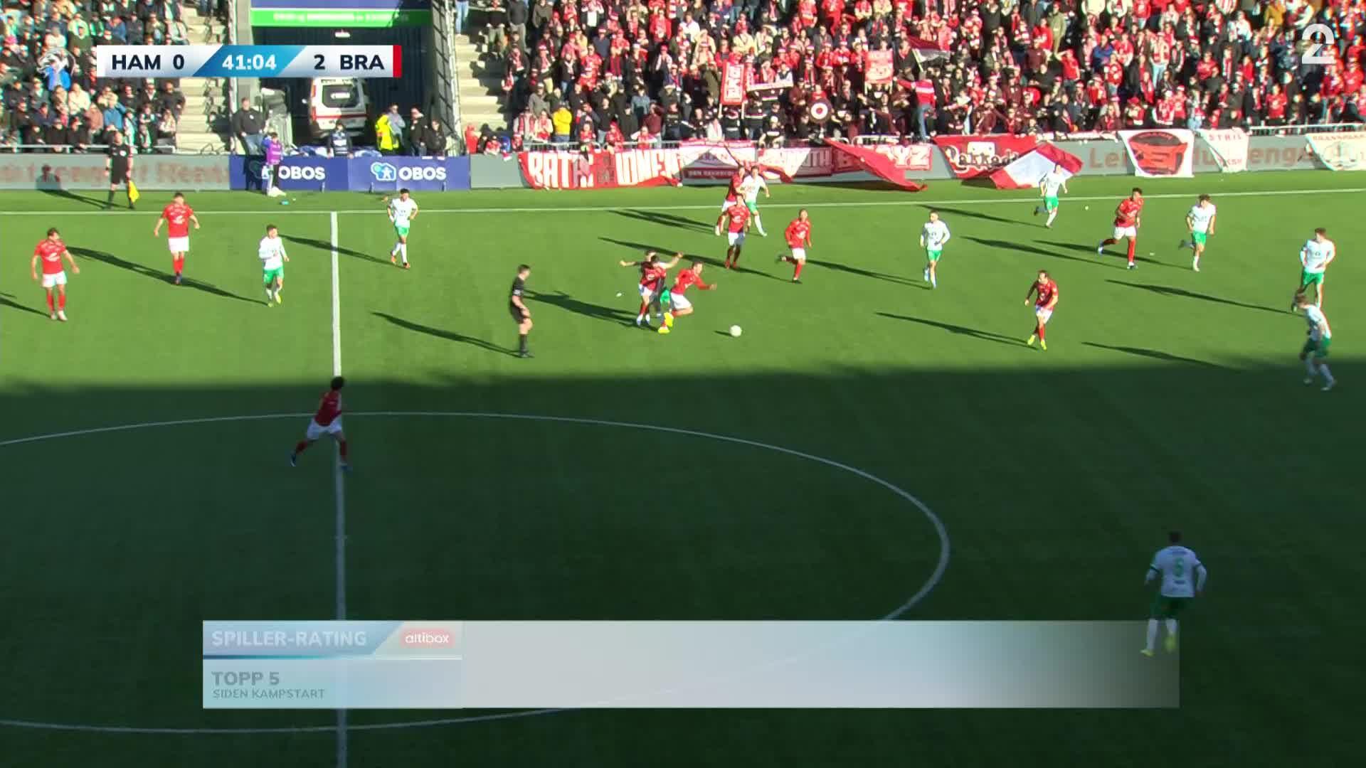 42’ - Gult kort til William Osnes-Ringen
