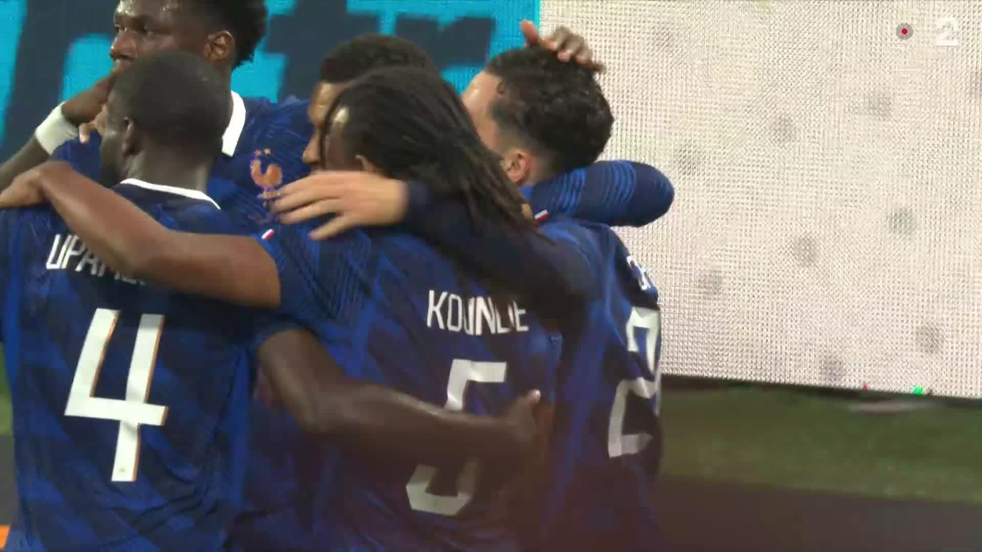 45’ - Mål av Rayan Cherki (1-0)